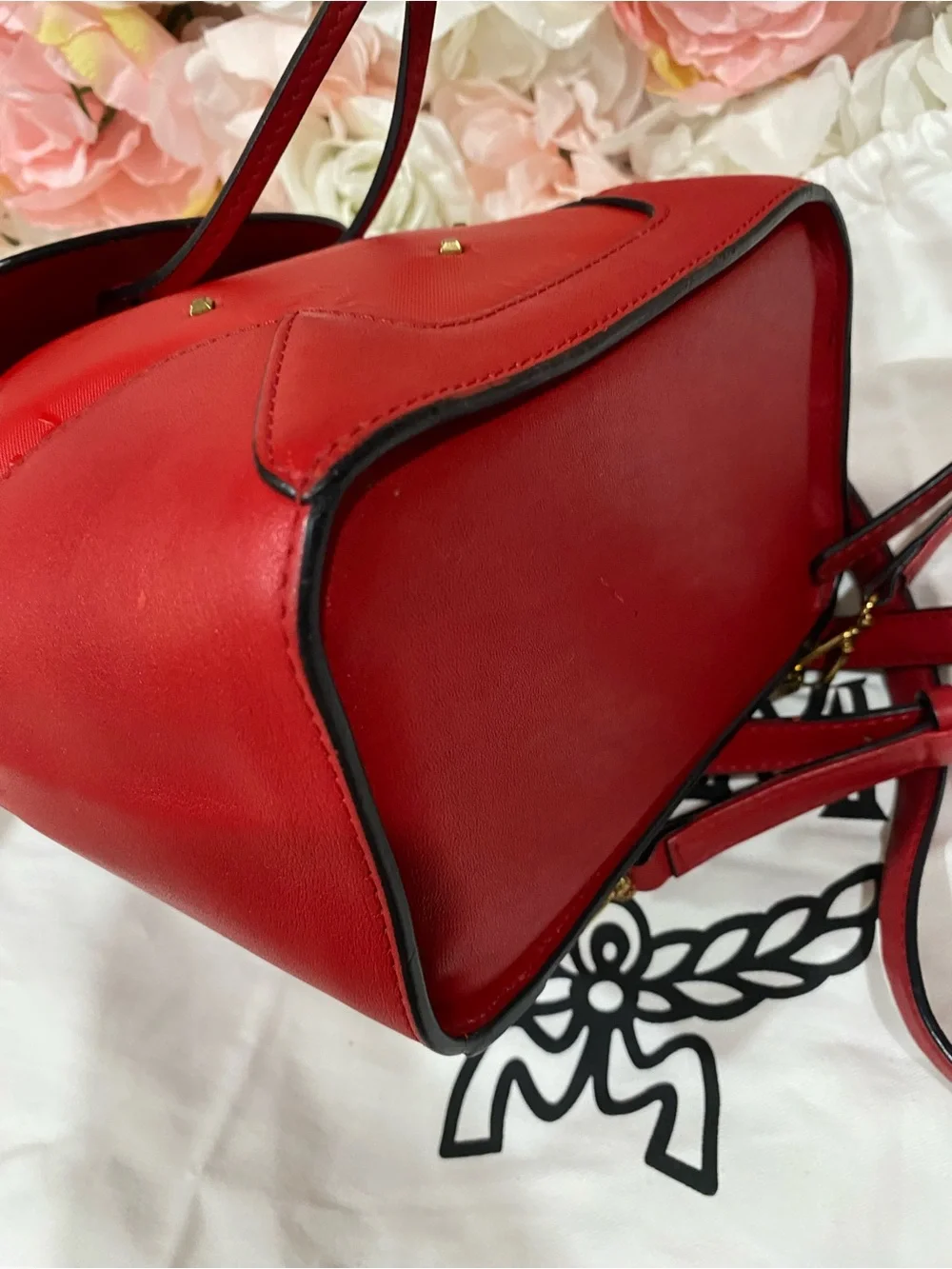 MCM Claudia Studded Drawstring Backpack